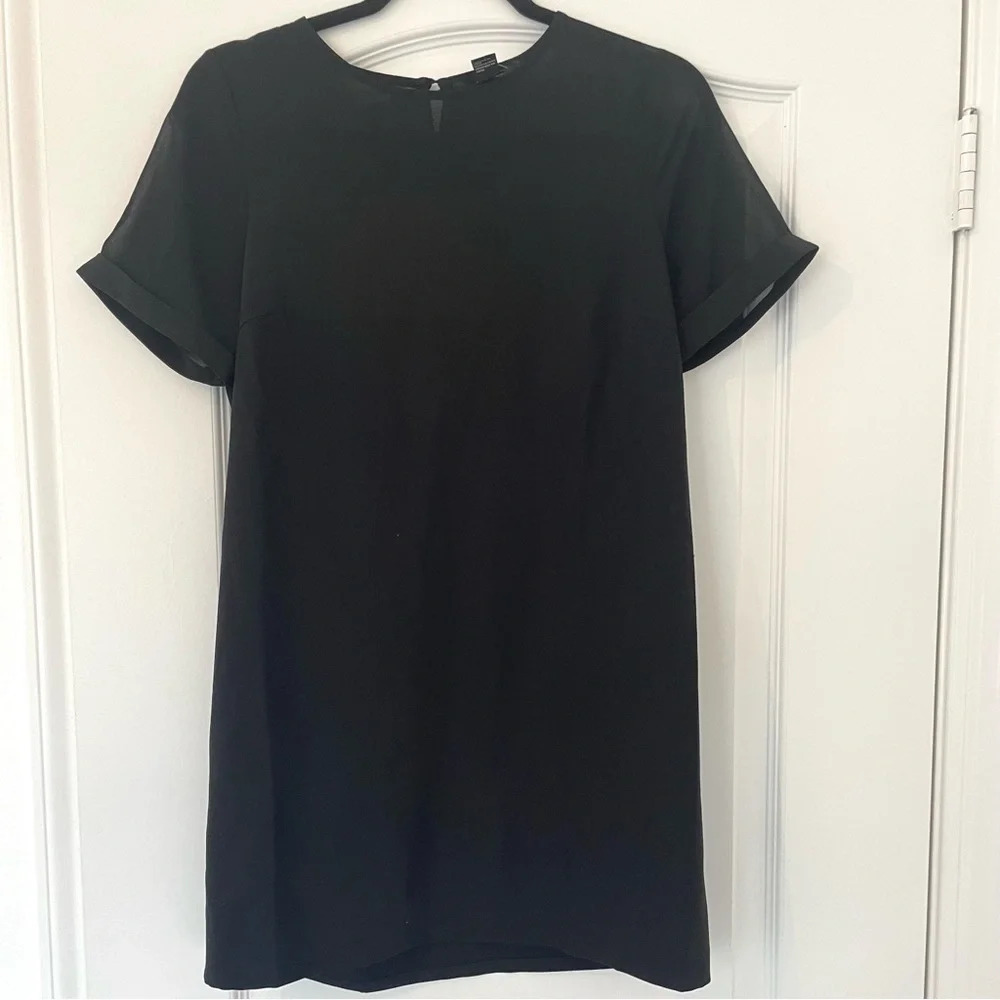 Forever21 Black Short Sleeve Woven Dress - Picture 2 of 11
